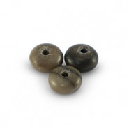 Natural stone beads Marble rondelle 2x4mm Sparrow Grey
